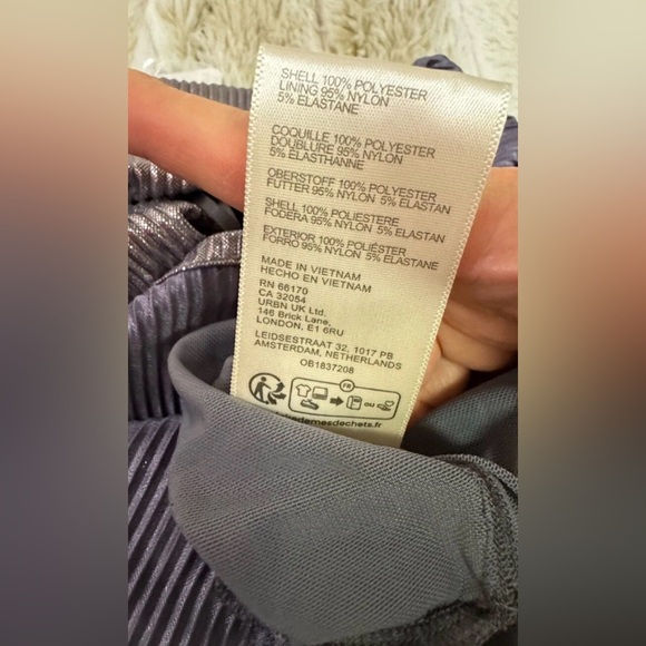 Free People Metallic Open Back Maxi Dress Silver Long Sleeve S XL - Picture 12 of 13